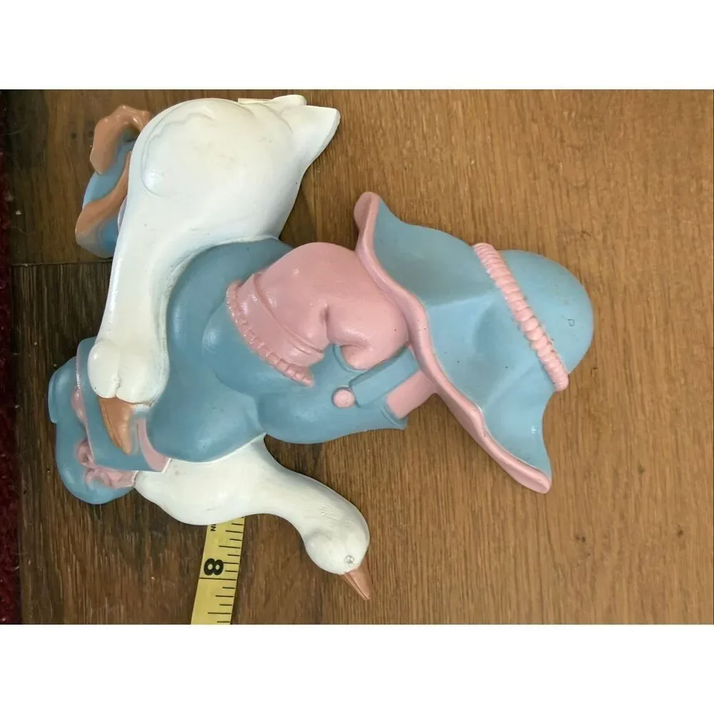 Vintage 80s Burwood Country Cottage Cottagecore Goose Boy Girl Wall Hangings